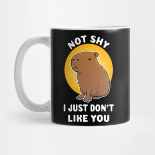 Not shy I just don't like you Capybara Cartoon Mug